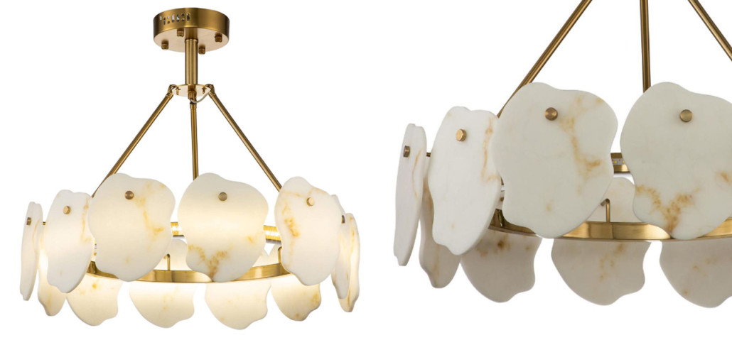 Люстра Мрамор Lucretia Marble Round Chandelier 60 см