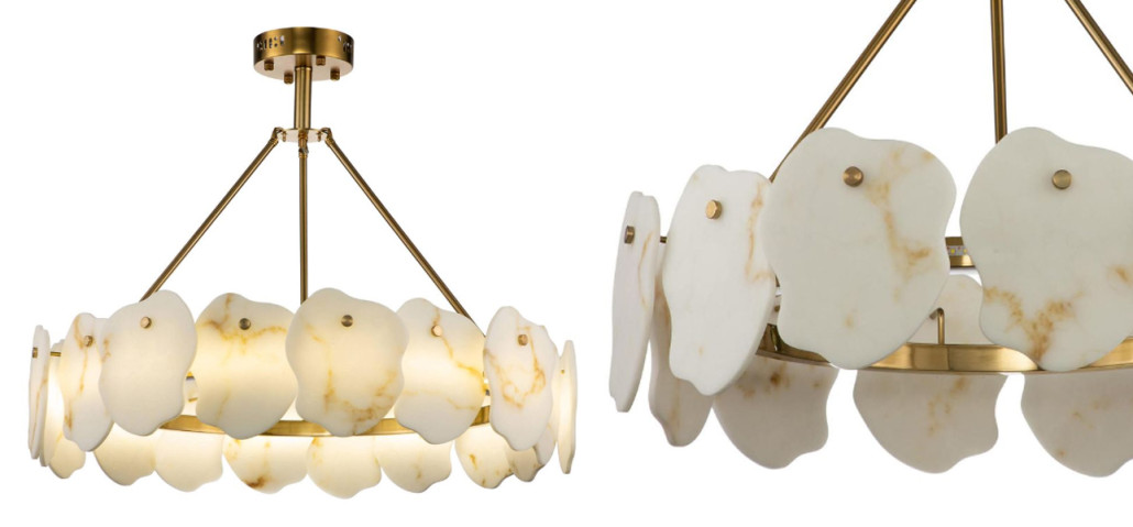 Люстра Мрамор Lucretia Marble Round Chandelier 80 см