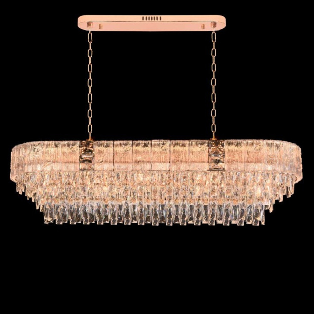 Люстра овальная с каскадом из прозрачного хрусталя Constant Sparks