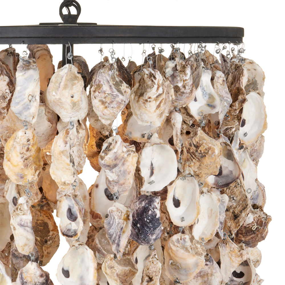 Люстра овальная с подвесками из устричных раковин Sea Ravens
