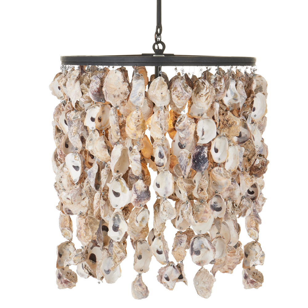 Люстра овальная с подвесками из устричных раковин Sea Ravens