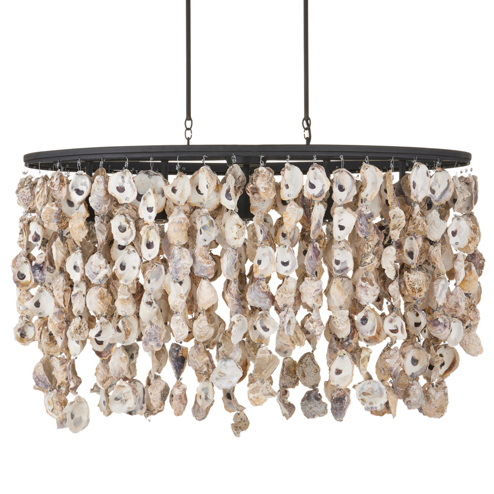 Люстра овальная с подвесками из устричных раковин Sea Ravens