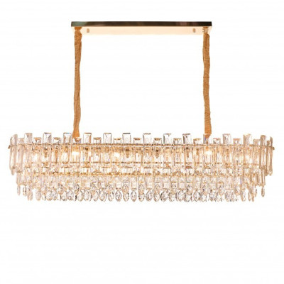 Люстра овальная с хрустальными подвесками Gorgeous Crystal Light