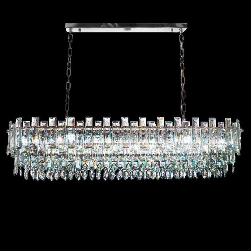 Люстра овальная с хрустальными подвесками Gorgeous Crystal Light