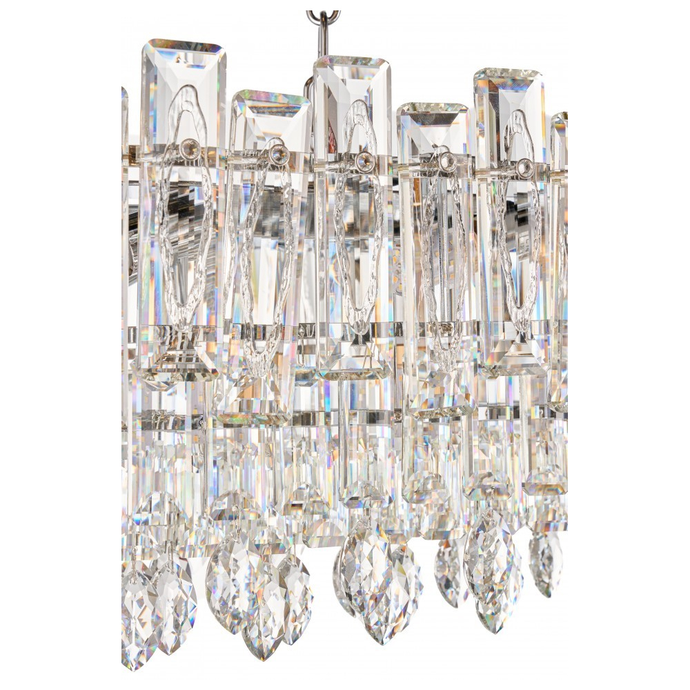 Люстра овальная с хрустальными подвесками Gorgeous Crystal Light