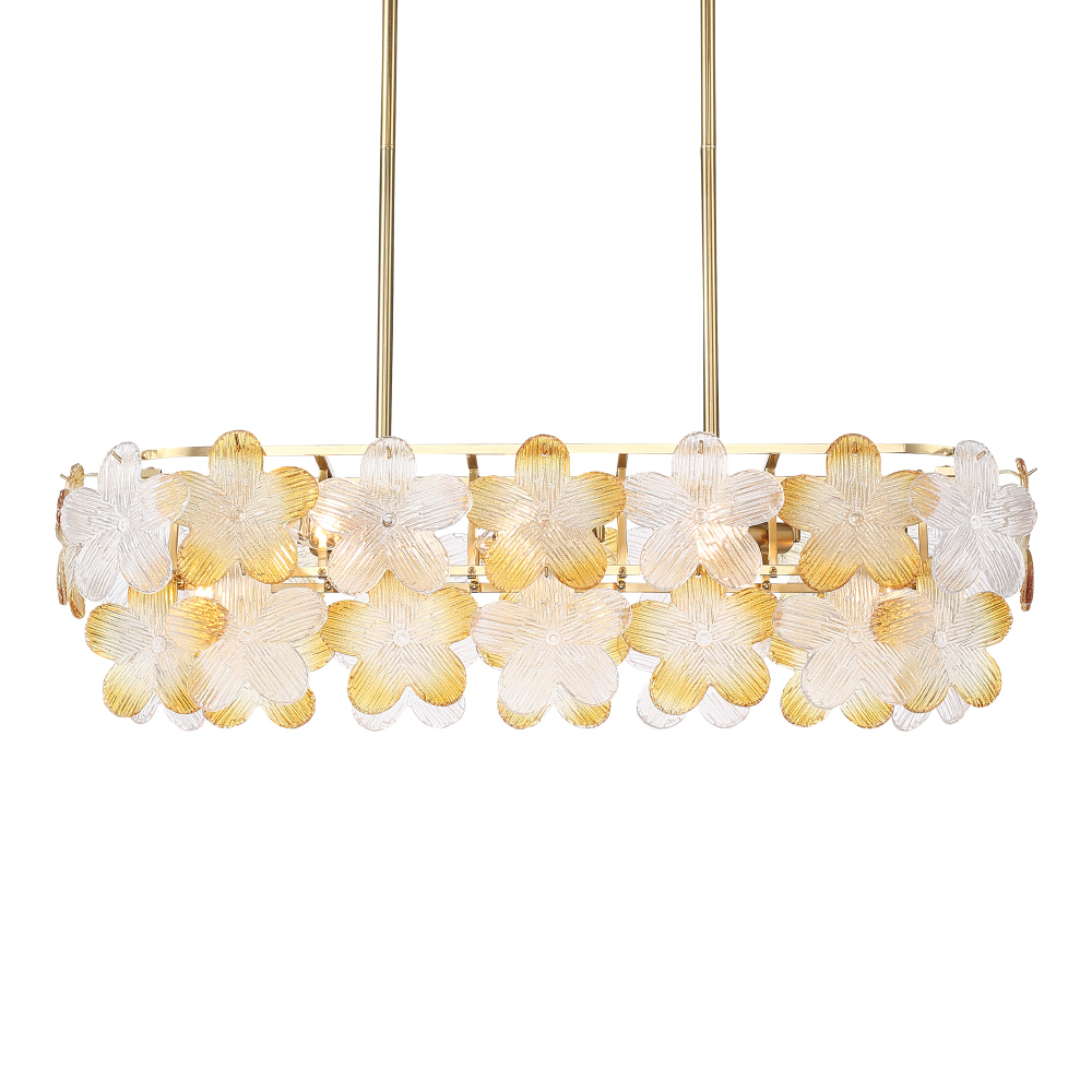 Люстра овальная с цветочными мотивами Light Floral Glow