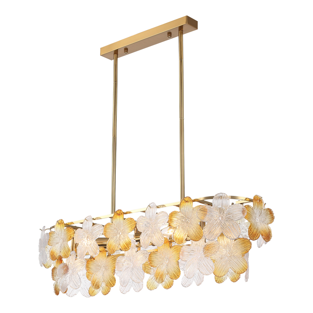 Люстра овальная с цветочными мотивами Light Floral Glow