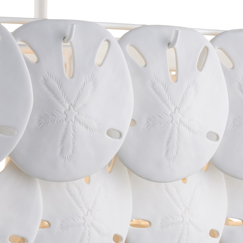 Люстра овальной формы с белыми подвесными элементами White Natural Lines
