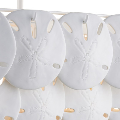 Люстра овальной формы с белыми подвесными элементами White Natural Lines