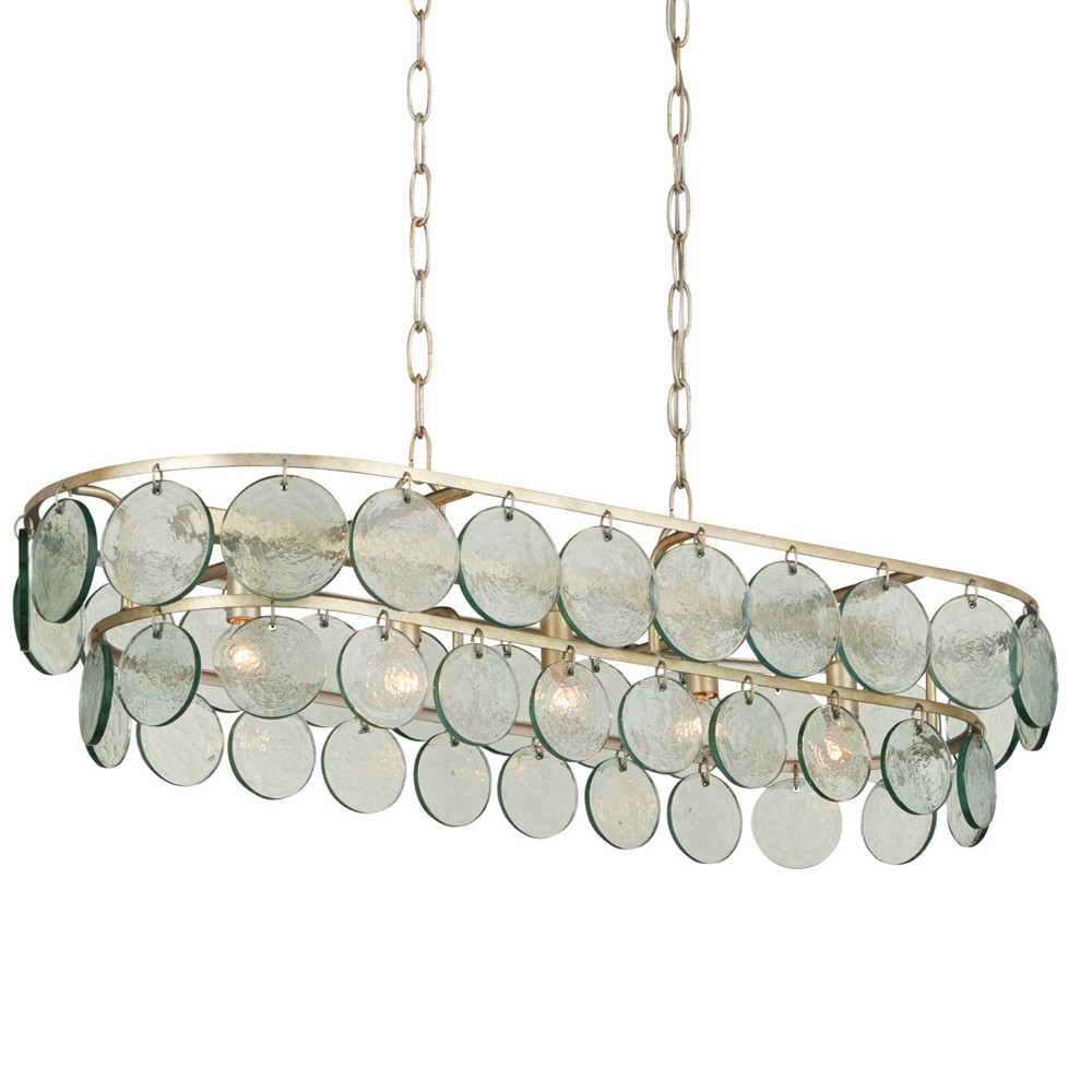 Люстра овальной формы с каскадом из декоративных элементов Harmony of Light