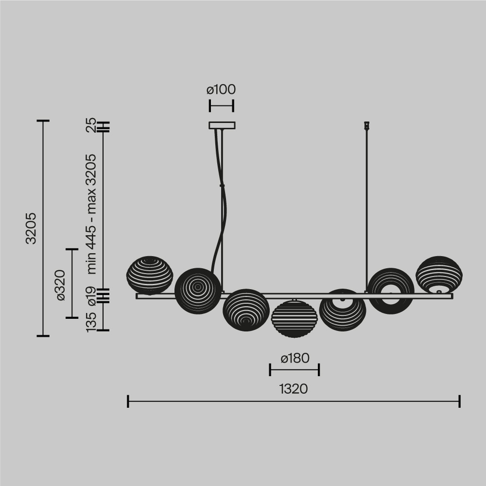 Люстра подвесная Exofina