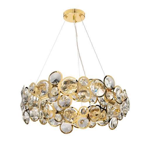 Люстра подвесная из золотых колец 57 см Golden Circles