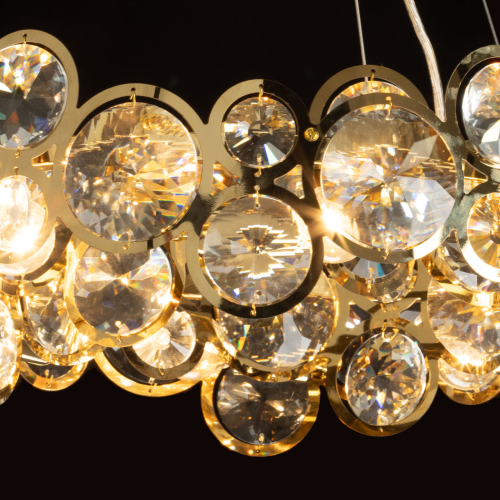 Люстра подвесная из золотых колец 57 см Golden Circles