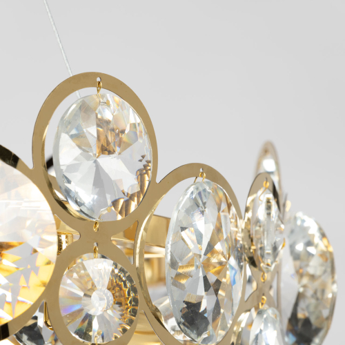 Люстра подвесная из золотых колец 57 см Golden Circles