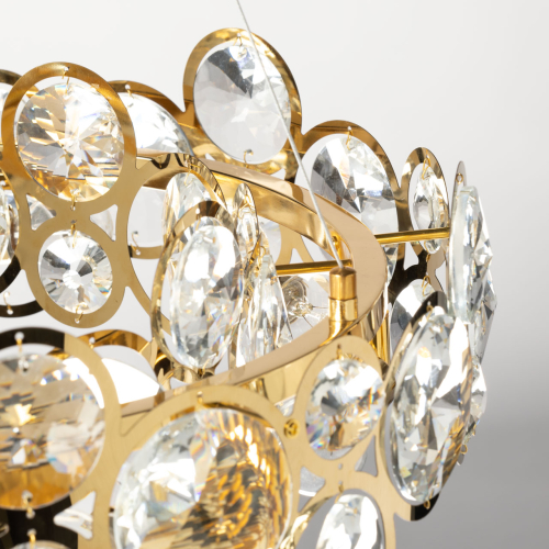 Люстра подвесная из золотых колец 57 см Golden Circles