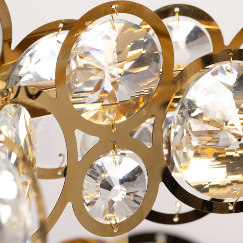 Люстра подвесная из золотых колец 57 см Golden Circles