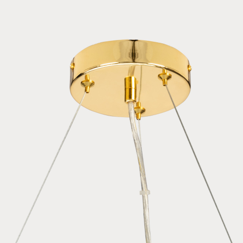 Люстра подвесная из золотых колец 57 см Golden Circles