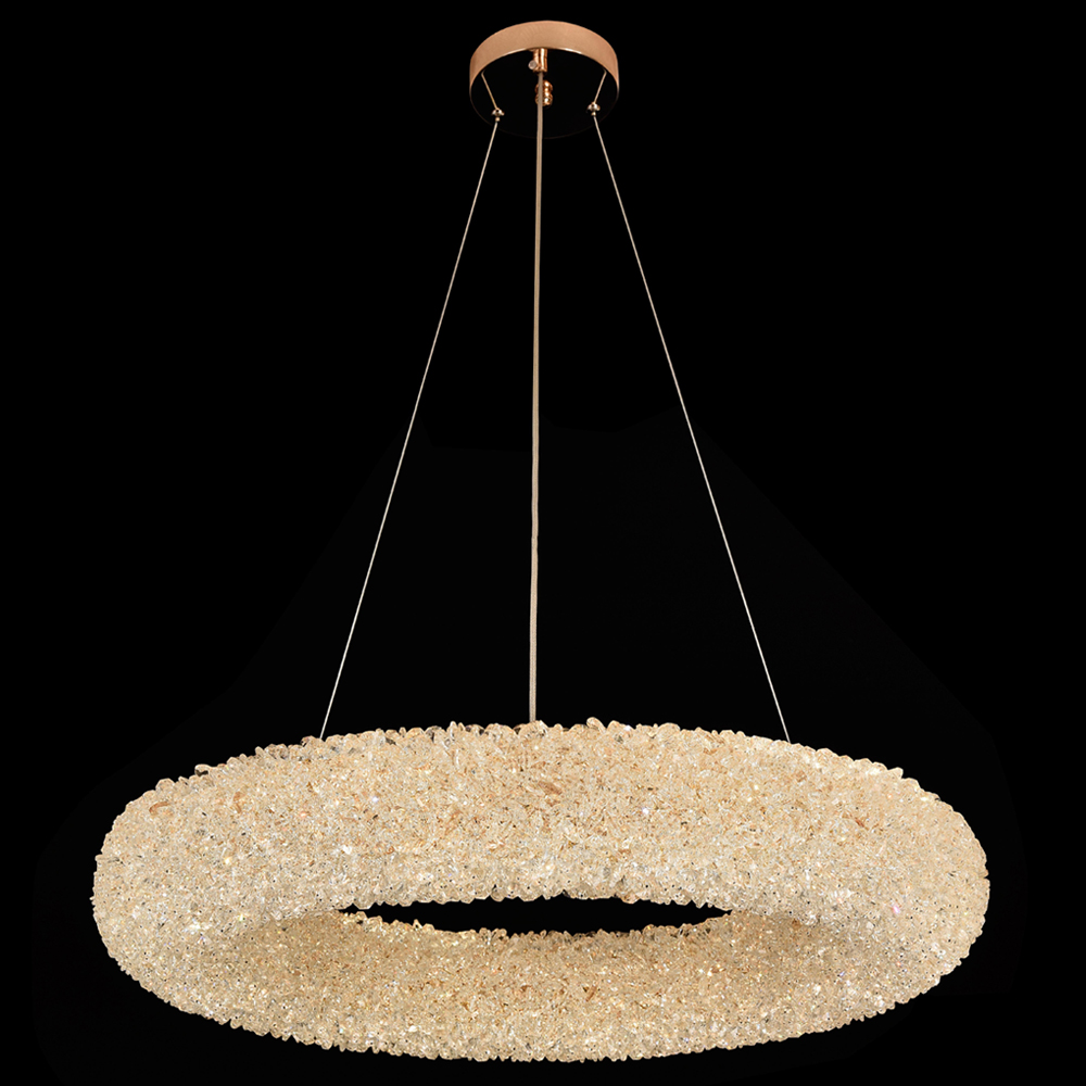Люстра подвесная кольцевая хрустальная Round Chandelier Made of Clear Crystal