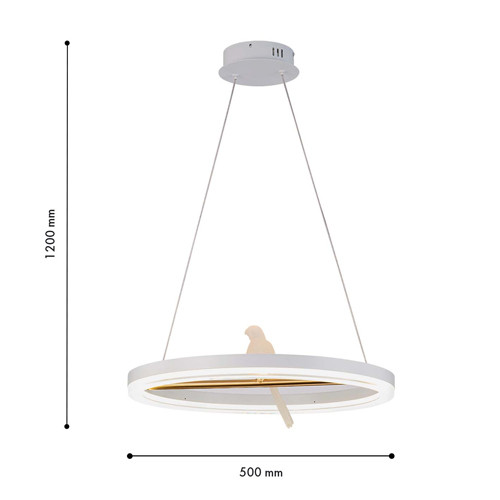 Люстра подвесная круглая с декоративной фигуркой в виде птицы Provence Bird