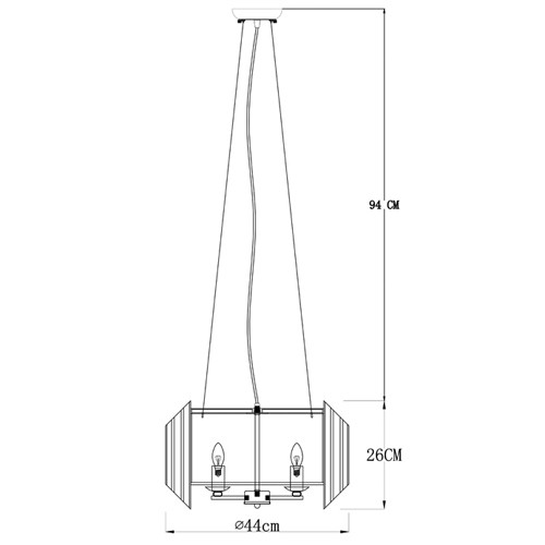 Люстра подвесная круглая с прозрачными хрустальными трубками и золотистым каркасом Диаметр 44 см Hexagon Tube Light