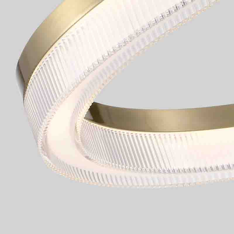 Люстра подвесная круглая светодиодная с золотым каркасом Ring Horizontal