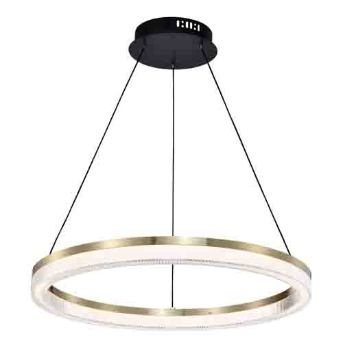 Люстра подвесная круглая светодиодная с золотым каркасом Ring Horizontal