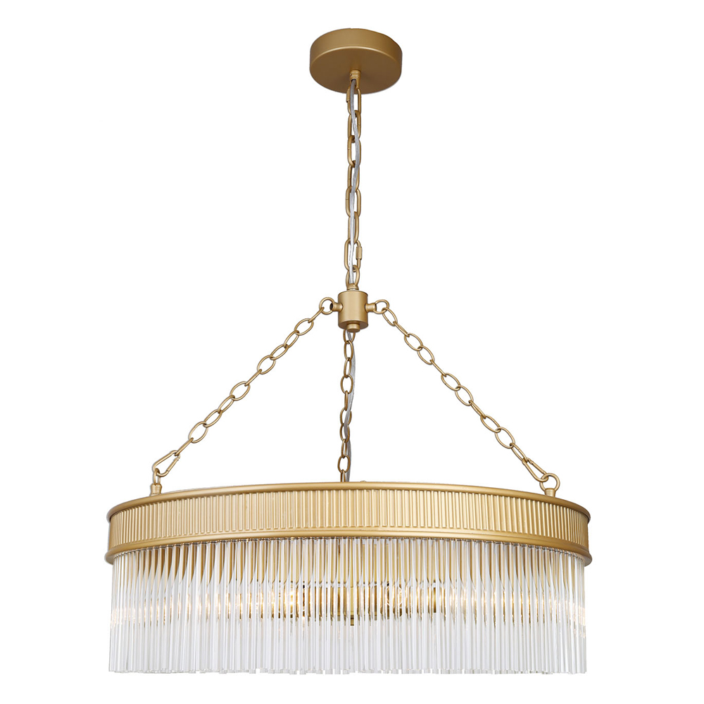 Люстра подвесная круглая со стеклянными трубками Nembus