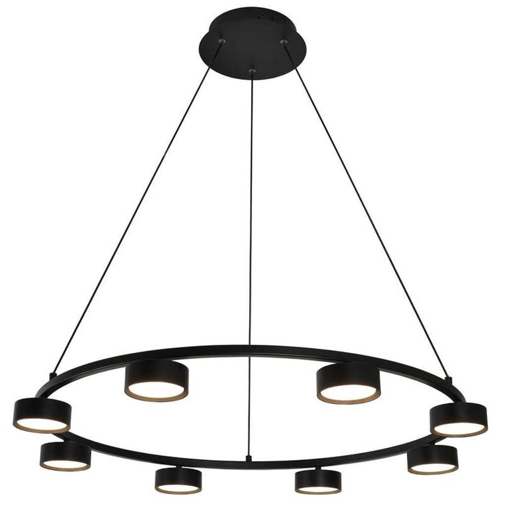 Люстра подвесная круглая черная Black Light Fixtures