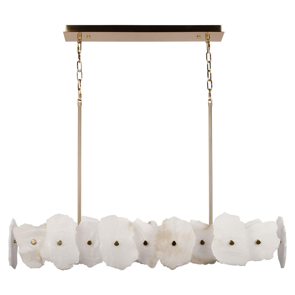 Люстра подвесная линейная с текстурированными мраморными элементами Marble square