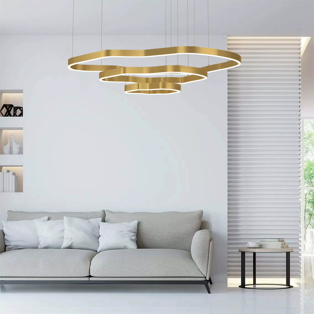 Люстра подвесная с 3-мя ассиметричными светодиодными лампами Golden Current