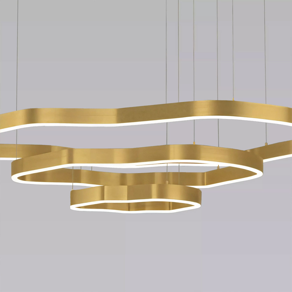 Люстра подвесная с 3-мя ассиметричными светодиодными лампами Golden Current