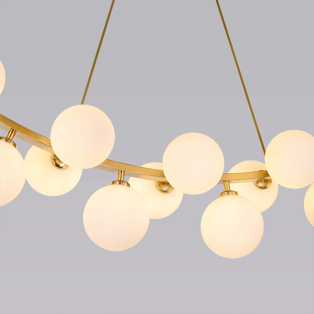 Люстра подвесная с белыми лампами в форме шара Felicitat