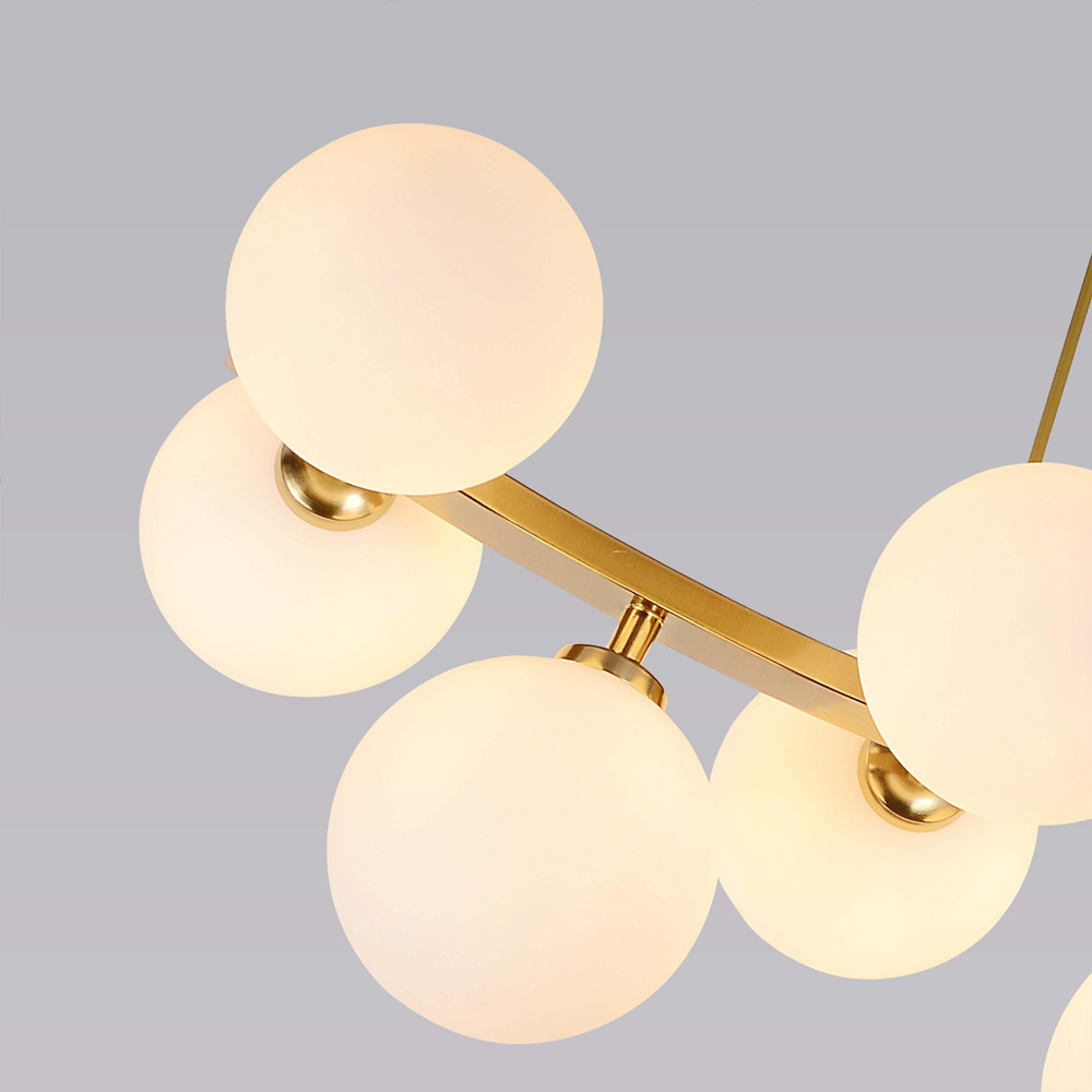 Люстра подвесная с белыми лампами в форме шара Felicitat