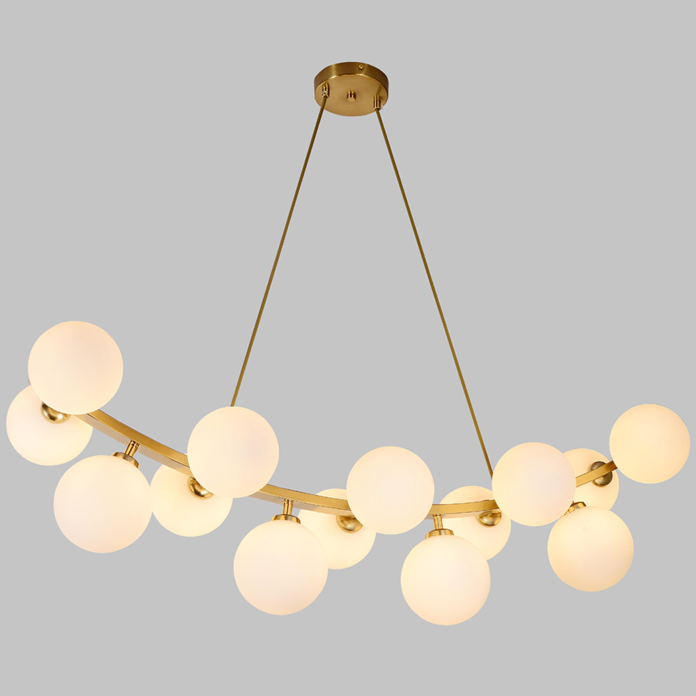 Люстра подвесная с белыми лампами в форме шара Felicitat