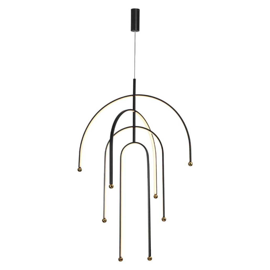 Люстра подвесная с дугообразными изогнутыми элементами Luke Lampco Tracer Lamp