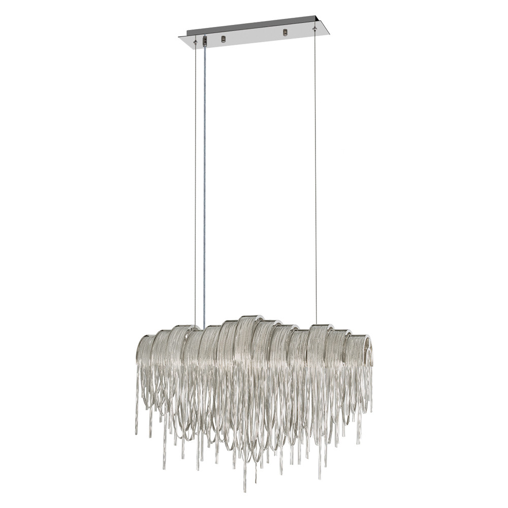 Люстра подвесная с металлическими цепочками и изогнутыми металлическими дугами 72 см Atlantis Chain