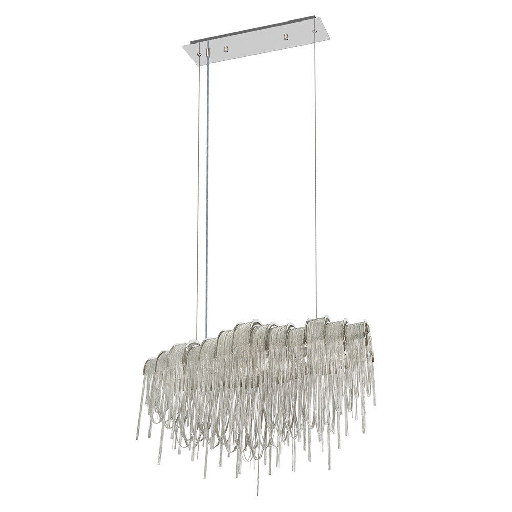 Люстра подвесная с металлическими цепочками и изогнутыми металлическими дугами 72 см Atlantis Chain