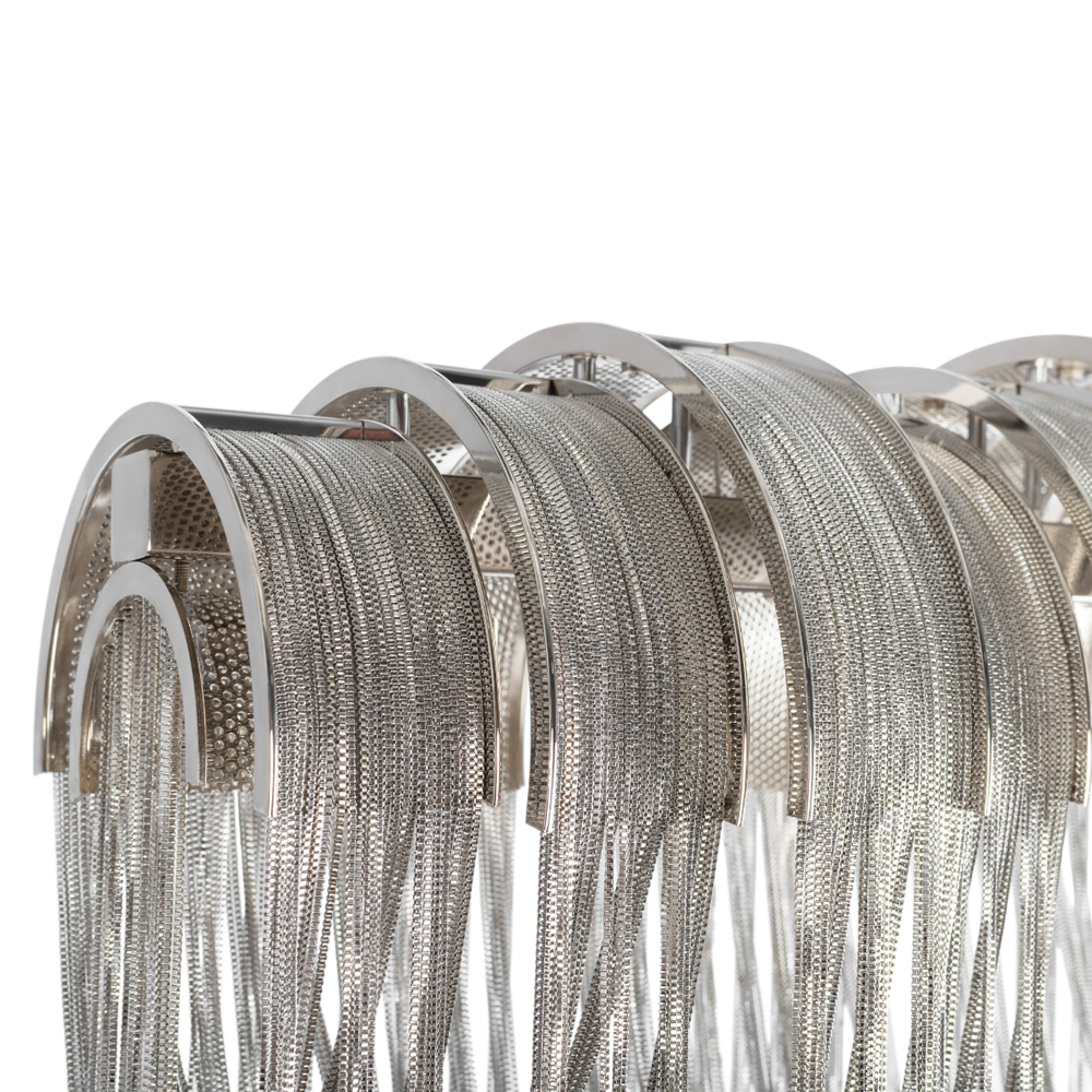 Люстра подвесная с металлическими цепочками и изогнутыми металлическими дугами 72 см Atlantis Chain