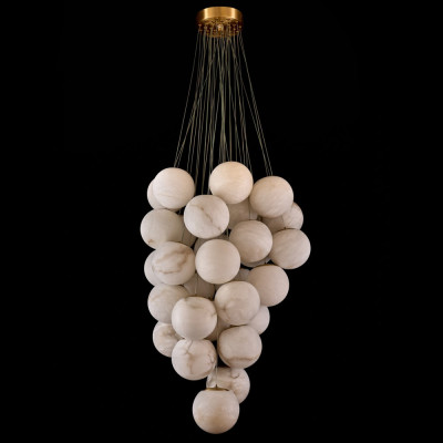 Люстра подвесная с сферическими плафонами из натурального камня Glowing Spheres