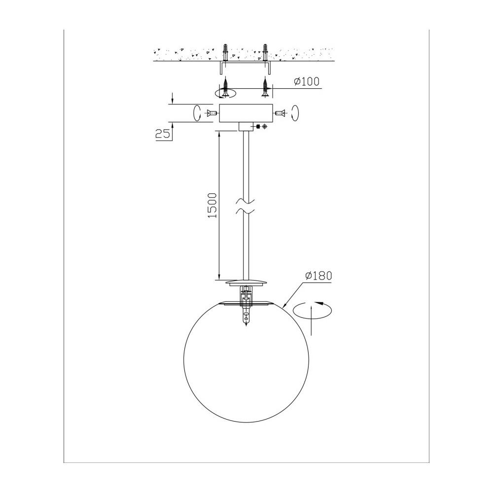 Люстра подвесная с сферическими плафономи из натурального камня Glowing Spheres