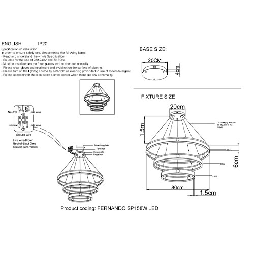Люстра подвесная с тремя кольцами черного и золотого цвета Ring Horizontal