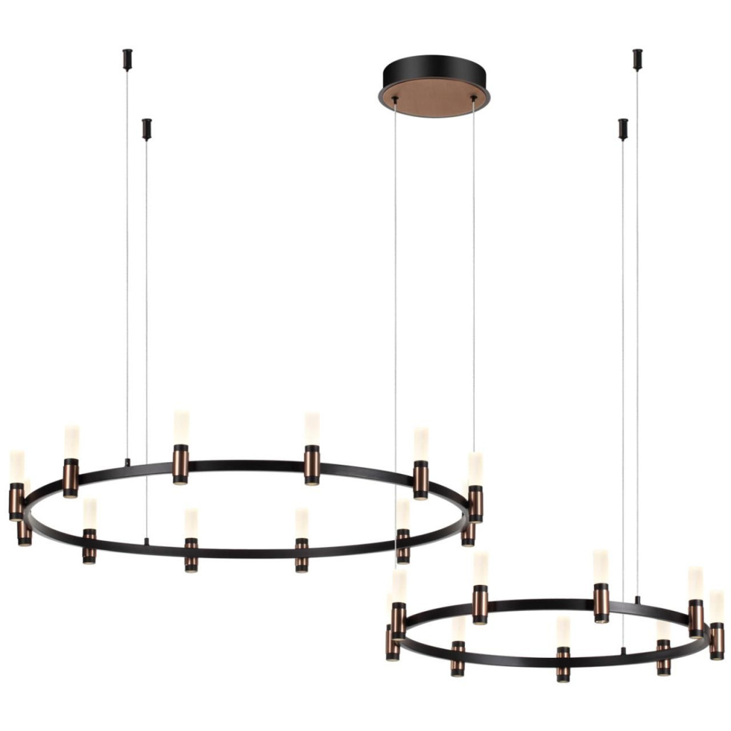 Люстра подвесная с цилиндрическими плафонами на двух круглых подвесах  Arnaut Light