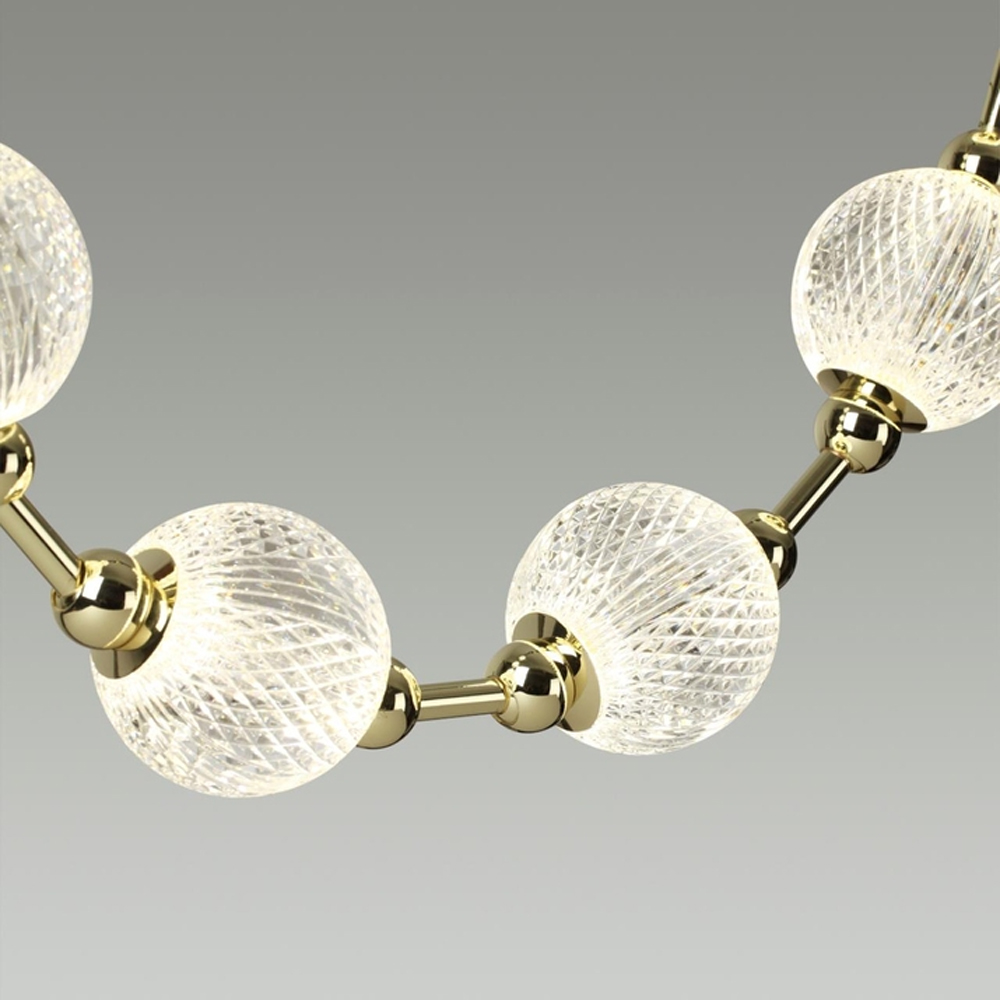 Люстра подвесная с шарообразными плафонами Crystal Globule