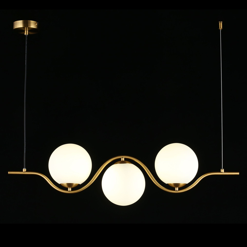 Люстра подвесная светодиодная Jagna 2 Gold and White