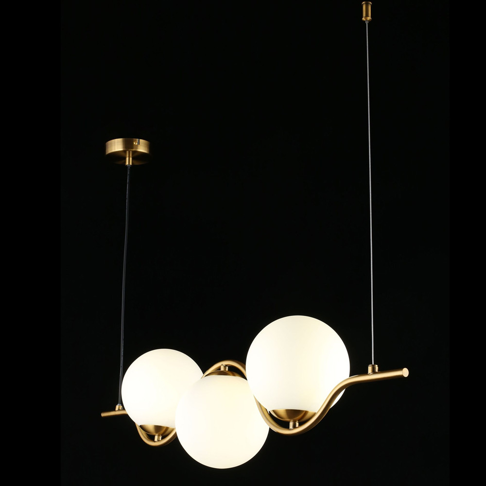 Люстра подвесная светодиодная Jagna 2 Gold and White