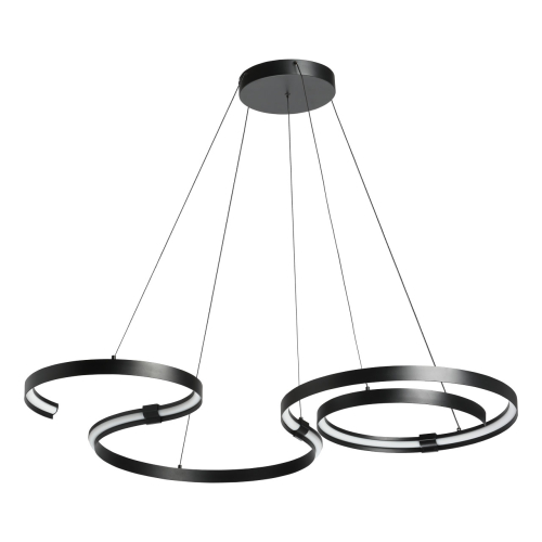 Люстра подвесная светодиодная в виде волнообразной ленты Ribbon Vortex