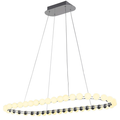Люстра подвесная светодиодная с круглыми плафонами белого цвета PEARLS Suspension 100