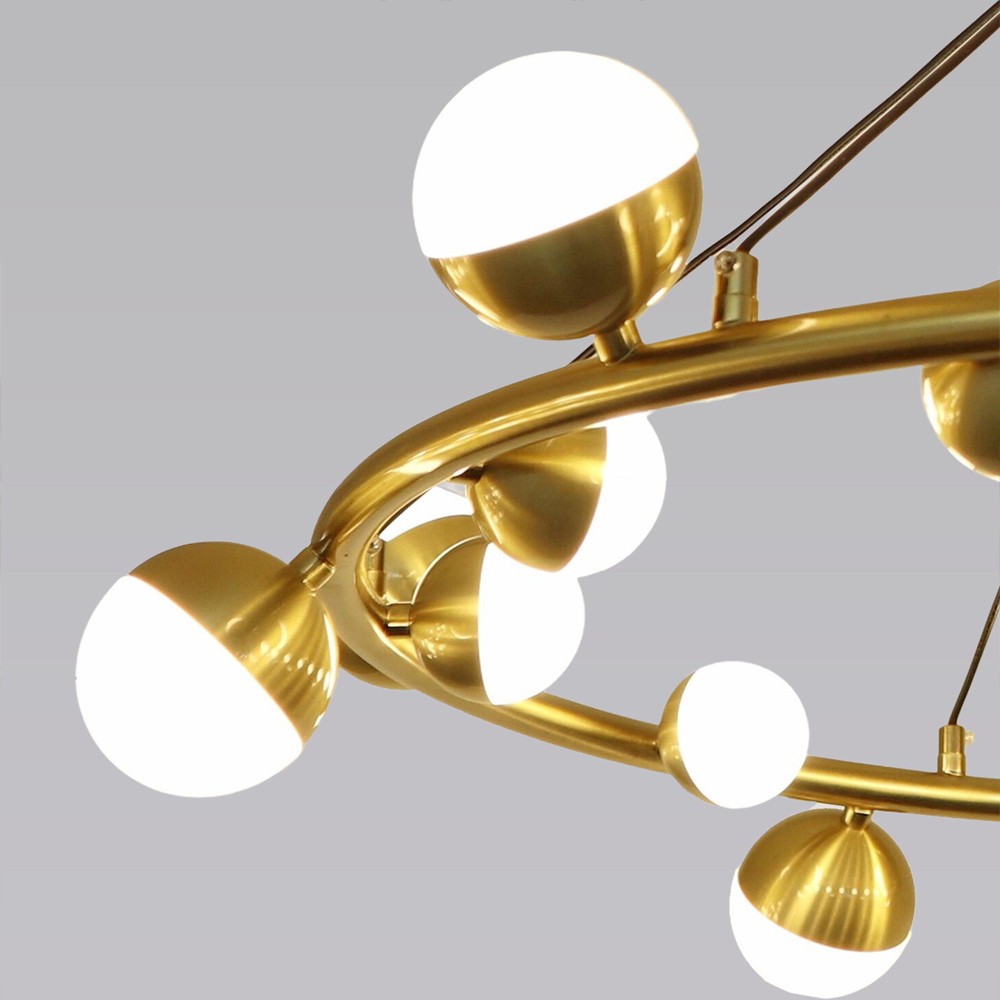 Люстра подвесная светодиодная с плафонами в форме шара Italian Globe Cedar Moss Light