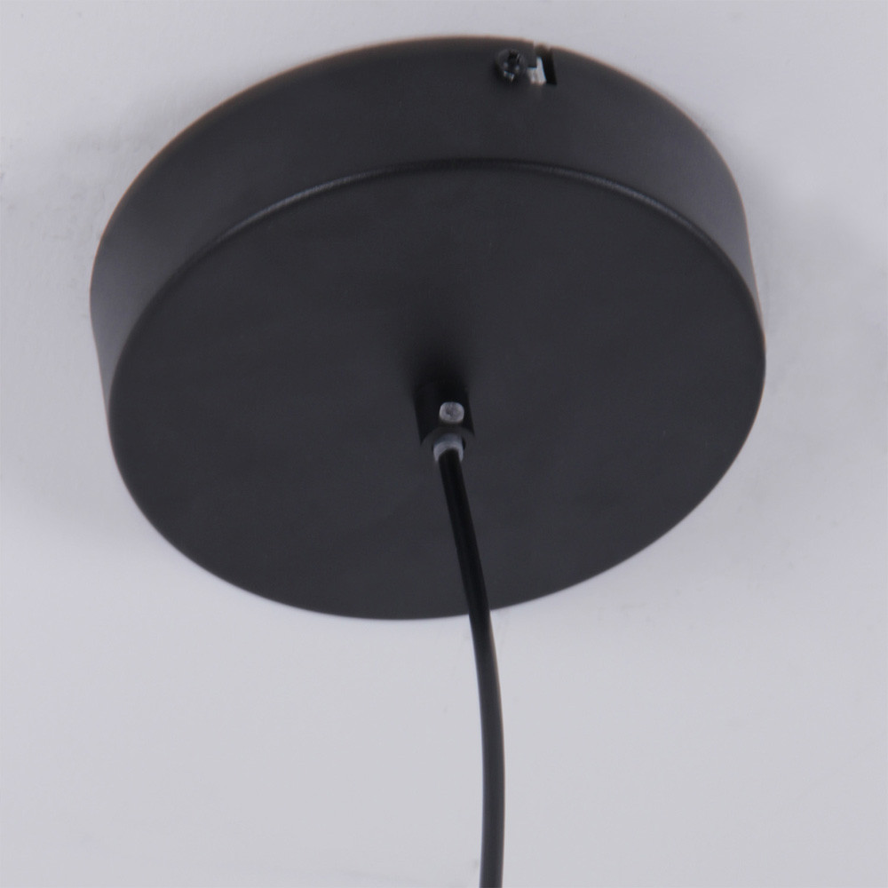 Люстра подвесная светодиодная черный металл Ring Horizontal