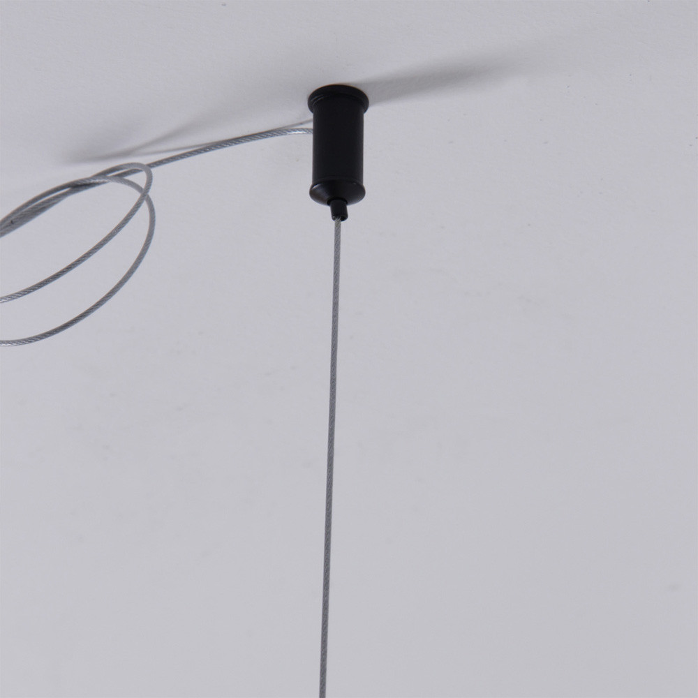 Люстра подвесная светодиодная черный металл Ring Horizontal